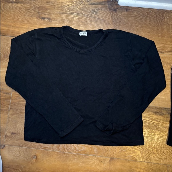 LESET Classic Black 3 pc loungewear set - Picture 4 of 7